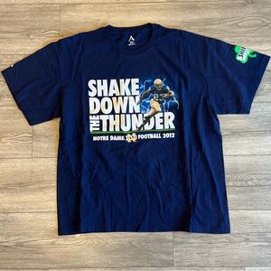 Notre Dame Football The Shirt 2012 Shake Down The Thunder 2 Sided Graphic XXL